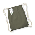 Olive Green - Front - Westford Mill EarthAware Organic Drawstring Bag