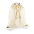 Natural - Back - Westford Mill Recycled Cotton Drawstring Bag