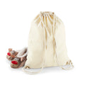 Natural - Side - Westford Mill Recycled Cotton Drawstring Bag