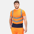 Orange-Navy - Side - Regatta Mens Pro Hi-Vis Short-Sleeved T-Shirt