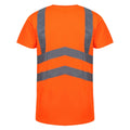 Orange-Navy - Pack Shot - Regatta Mens Pro Hi-Vis Short-Sleeved T-Shirt