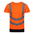Orange-Navy - Front - Regatta Mens Pro Hi-Vis Short-Sleeved T-Shirt