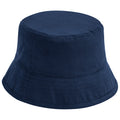 Navy - Front - Beechfield Unisex Adult Organic Cotton Bucket Hat