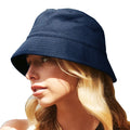 Navy - Side - Beechfield Unisex Adult Organic Cotton Bucket Hat
