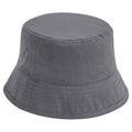 Graphite Grey - Front - Beechfield Unisex Adult Organic Cotton Bucket Hat