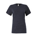 Heather Navy - Front - Bella + Canvas Womens-Ladies Heather Jersey T-Shirt