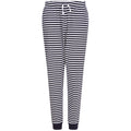 Navy-White - Front - SF Unisex Adult Striped Lounge Pants