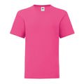 Fuchsia - Front - Fruit of the Loom Childrens-Kids Iconic 150 T-Shirt