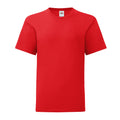 Red - Front - Fruit of the Loom Childrens-Kids Iconic 150 T-Shirt