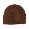 Walnut-Black - Back - Beechfield Unisex Adult Fashion Patch Beanie