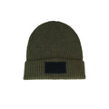 Military Green-Black - Back - Beechfield Unisex Adult Fashion Patch Beanie