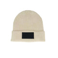 Oatmeal-Black - Back - Beechfield Unisex Adult Fashion Patch Beanie