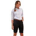 Black - Side - Premier Womens-Ladies Chino Shorts