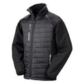 Black-Grey - Front - Result Unisex Adult Compass Softshell Padded Jacket