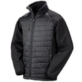 Black - Front - Result Unisex Adult Compass Softshell Padded Jacket