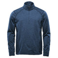 Dark Navy Heather - Front - Stormtech Mens Treeline Quarter Zip Fleece Top