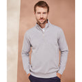 Heather Grey - Pack Shot - Henbury Unisex Adult Sustainable Quarter Zip Sweatshirt