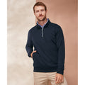 Navy - Back - Henbury Unisex Adult Sustainable Quarter Zip Sweatshirt