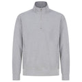 Heather Grey - Front - Henbury Unisex Adult Sustainable Quarter Zip Sweatshirt