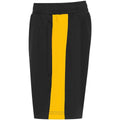 Black-Gold - Back - Finden & Hales Mens Knitted Pocket Shorts