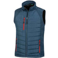 Navy-Red - Front - Result Genuine Recycled Unisex Adult Compass Softshell Padded Gilet