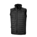 Black - Front - Result Genuine Recycled Unisex Adult Compass Softshell Padded Gilet