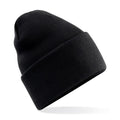 Black - Front - Beechfield Unisex Adult Original Turned Up Cuff Beanie