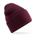 Burgundy - Front - Beechfield Unisex Adult Original Turned Up Cuff Beanie