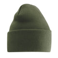 Olive Green - Back - Beechfield Unisex Adult Original Turned Up Cuff Beanie