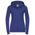 Bright Royal Blue - Front - Russell Womens-Ladies Authentic Full Zip Hoodie