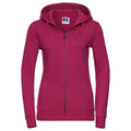 Fuchsia - Front - Russell Womens-Ladies Authentic Full Zip Hoodie