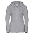 Light Oxford - Front - Russell Womens-Ladies Authentic Full Zip Hoodie