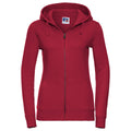 Classic Red - Front - Russell Womens-Ladies Authentic Full Zip Hoodie