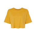 Mustard - Front - Bella + Canvas Womens-Ladies Jersey Crop T-Shirt