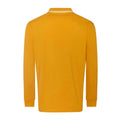 Mustard-White - Back - Awdis Mens Tipped Long-Sleeved Polo Shirt