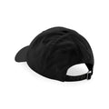 Black - Back - Beechfield Unisex Adult 6 Panel Organic Cotton Baseball Cap