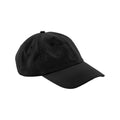 Black - Front - Beechfield Unisex Adult 6 Panel Organic Cotton Baseball Cap