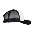 White-Black - Side - Flexfit Unisex Adult Foam Curved Peak Trucker Cap