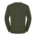 Olive - Back - Russell Mens Set-in Sweatshirt