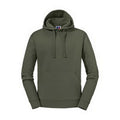 Olive - Front - Russell Mens Authentic Hoodie