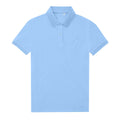 Lotus Blue - Front - B&C Womens-Ladies My Eco Polo Shirt