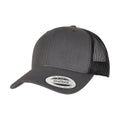 Charcoal-Black - Front - Flexfit Unisex Adult Retro Two Tone Trucker Cap