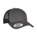 Charcoal-Black - Back - Flexfit Unisex Adult Retro Two Tone Trucker Cap