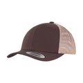 Brown-Khaki - Front - Flexfit Unisex Adult Retro Two Tone Trucker Cap