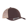 Brown-Khaki - Back - Flexfit Unisex Adult Retro Two Tone Trucker Cap