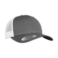 Dark Grey-White - Back - Flexfit Unisex Adult Retro Two Tone Trucker Cap