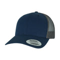 Navy-Greyish Brown - Back - Flexfit Unisex Adult Retro Two Tone Trucker Cap