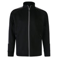 Black-Gunmetal Grey - Front - Finden & Hales Childrens-Kids Knitted Track Top