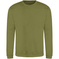 Khaki Green - Front - Awdis Unisex Adult Soft Touch Sweatshirt