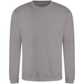 Platinum Grey - Front - Awdis Unisex Adult Soft Touch Sweatshirt